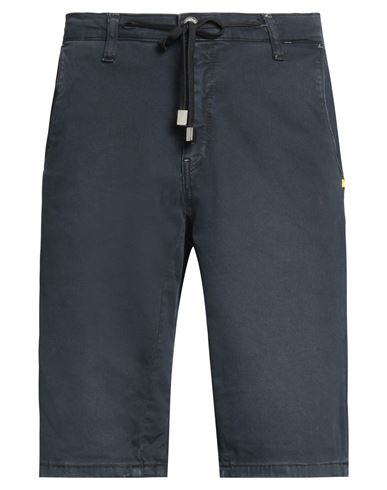 Man Shorts & Bermuda Shorts Navy Size 26 Cotton, Elastane