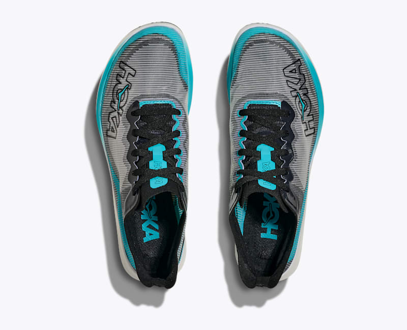 HOKA Cielo FlyX Elite Shoes in Black/Cielo Blue
