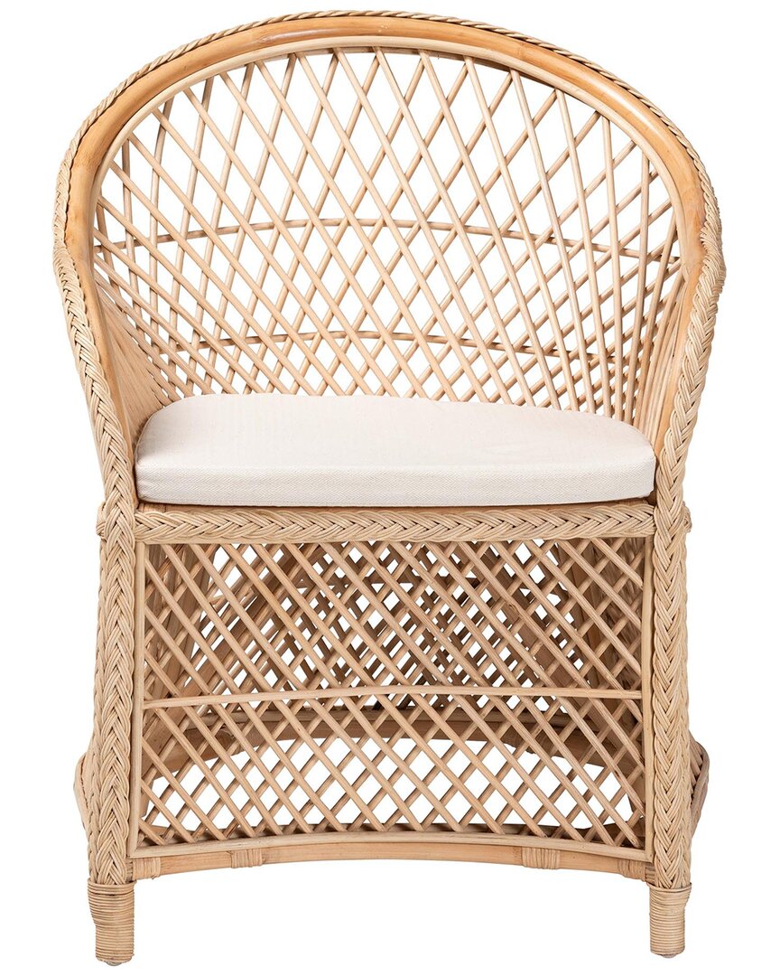 Casilda Bohemian Braided Rattan Arm Chair
