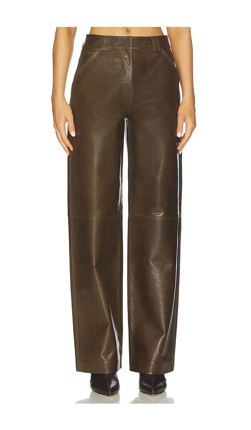 Cult Gaia Dalton Pant in Nymph - Olive. 4 also