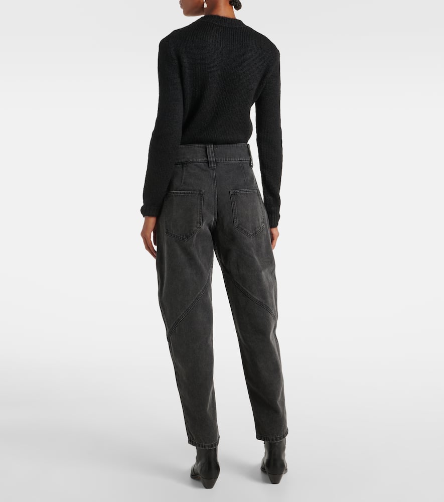 Catarina panelled tapered jeans