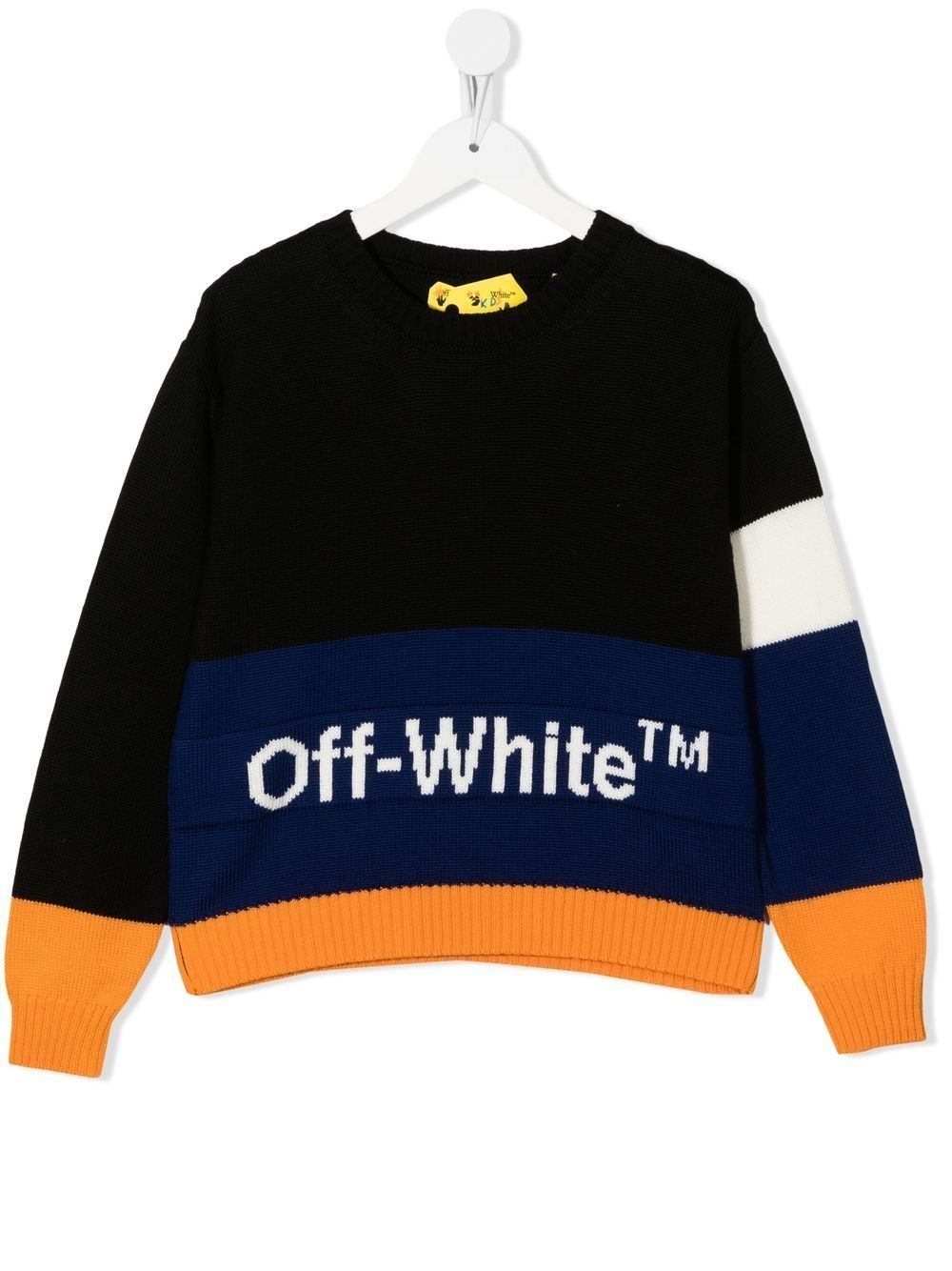 Virgin wool logo-embroidered jumper - Black