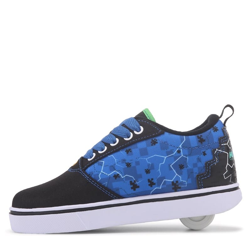 Kids' Minecraft Pro 20 Skate Sneaker Little/Big Kid Shoes (Black/Blue Minecraft)