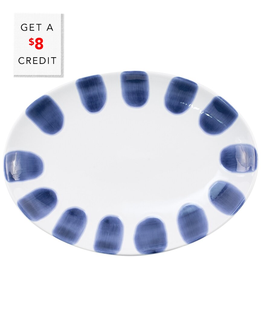 Viva By Santorini Dot Small Oval Platter With $8 Credit