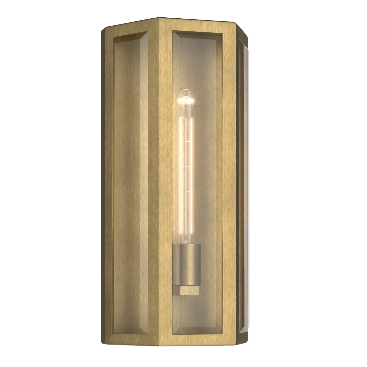 Natural Brass Outdoor Wall Mount from the Berens Collection