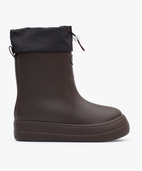 RC RE-RAIN SHIRRING Rain Boots CHOCO