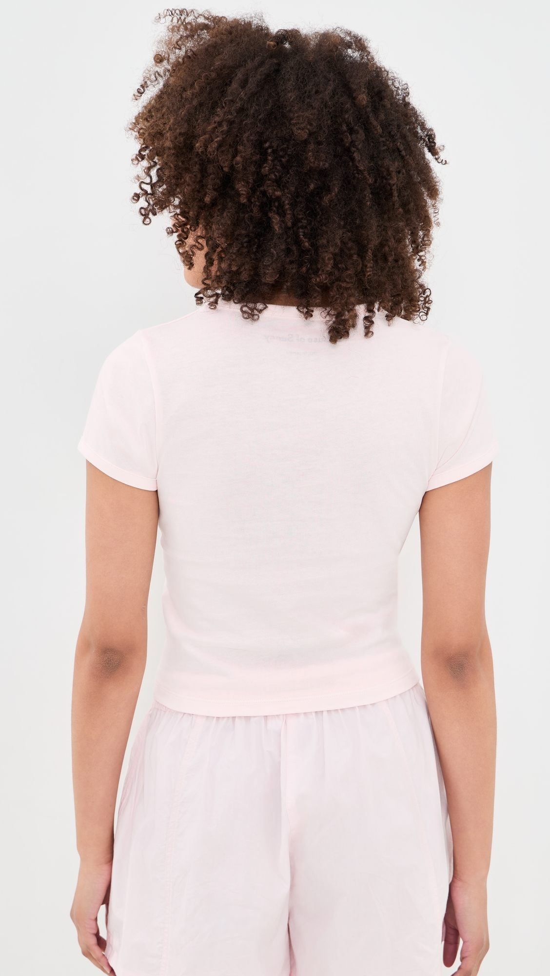 I'm Just A Girl Baby Tee Blush