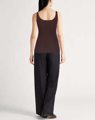Fabiana Filippi Woman Top Chocolate brown Size 6 Silk, Cotton