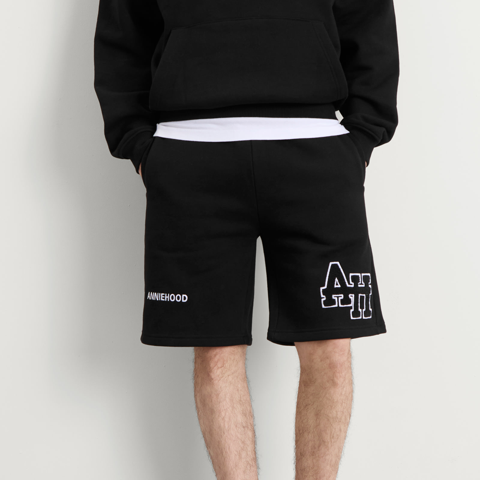 Men's College Sweat Shorts Black/Black