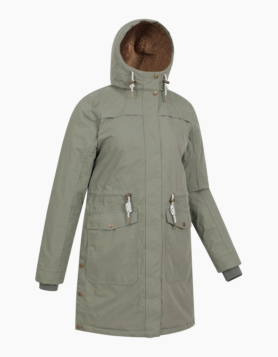 Women's Mountain Warehouse Womens/Ladies Acorn Waterproof Borg Lined Padded Parka - Green