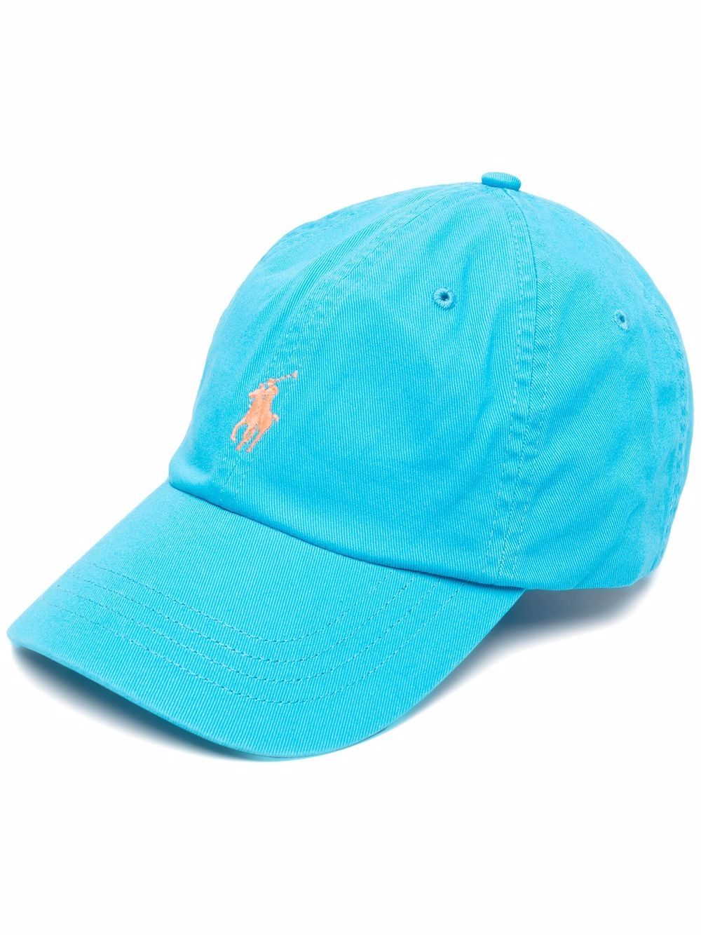 Embroidered-logo cotton cap - Blue
