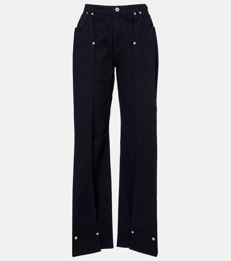 Low-rise wide-leg jeans