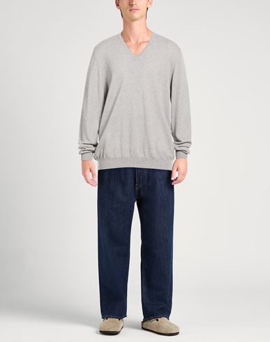 Man Sweater Light grey Size 48 Virgin Wool, Cashmere, Viscose