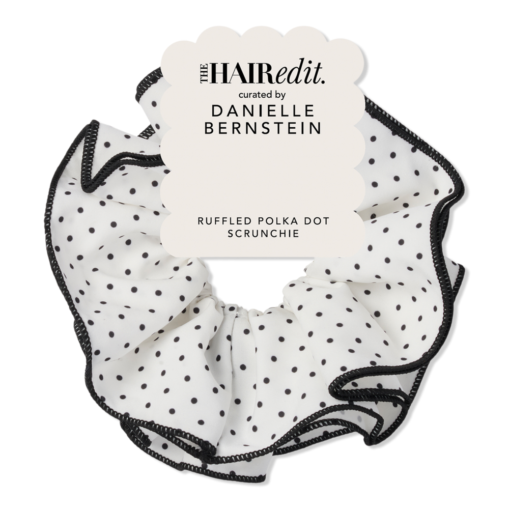 Ruffled Polka Dot Oversized Scrunchie