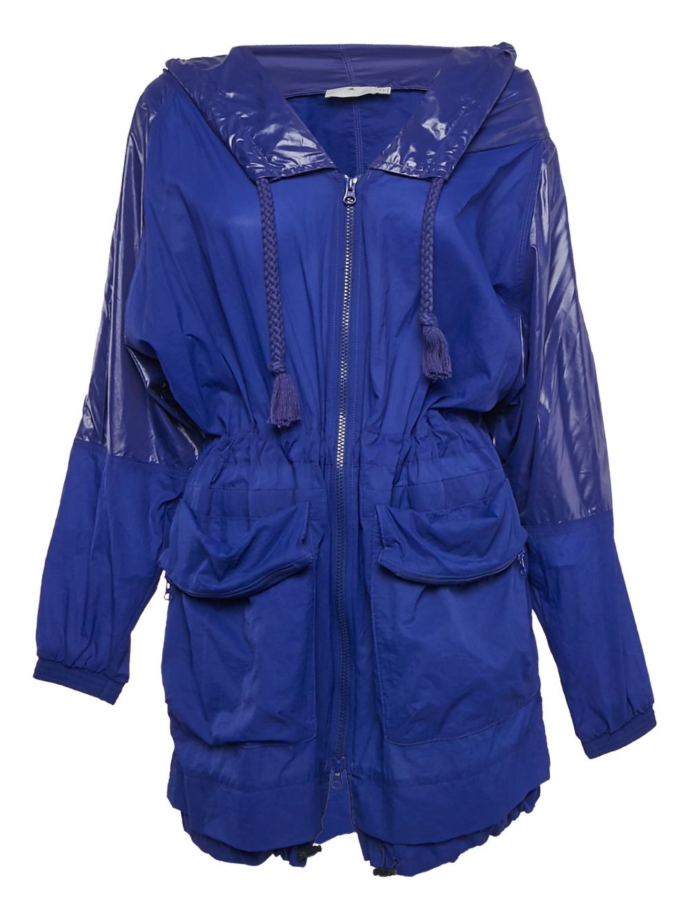 Hooded multi-pockets coat - Blue