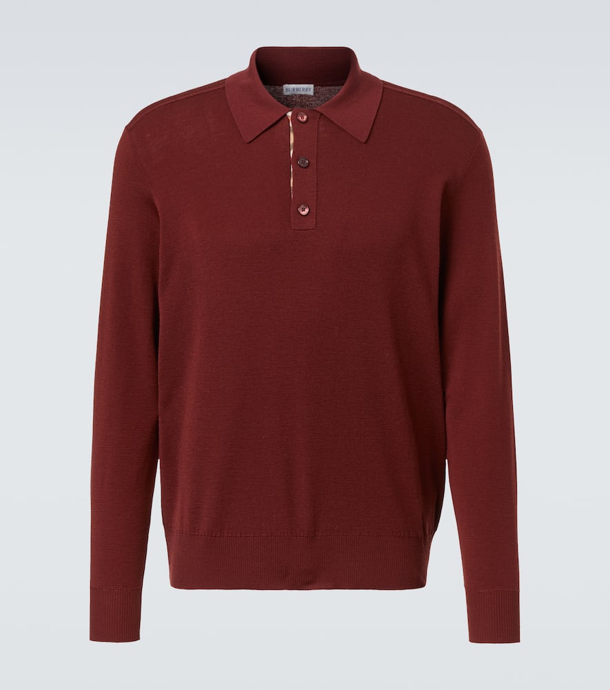 Wool polo sweater