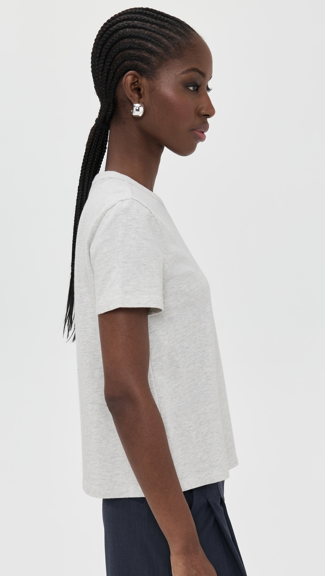 The Perfect Crewneck Tee in Allday Jersey Heather Slate