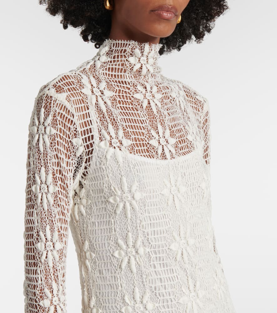 Talia floral cotton-blend lace maxi dress
