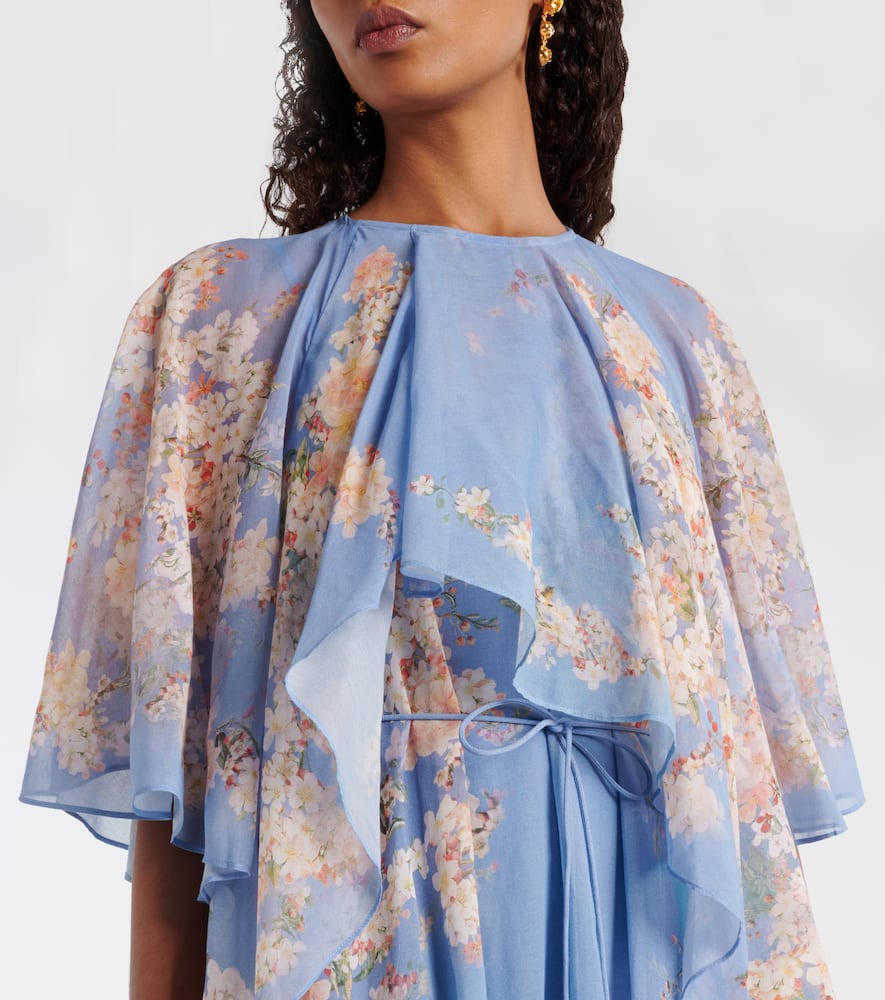 Cascadian cotton and silk georgette maxi dress