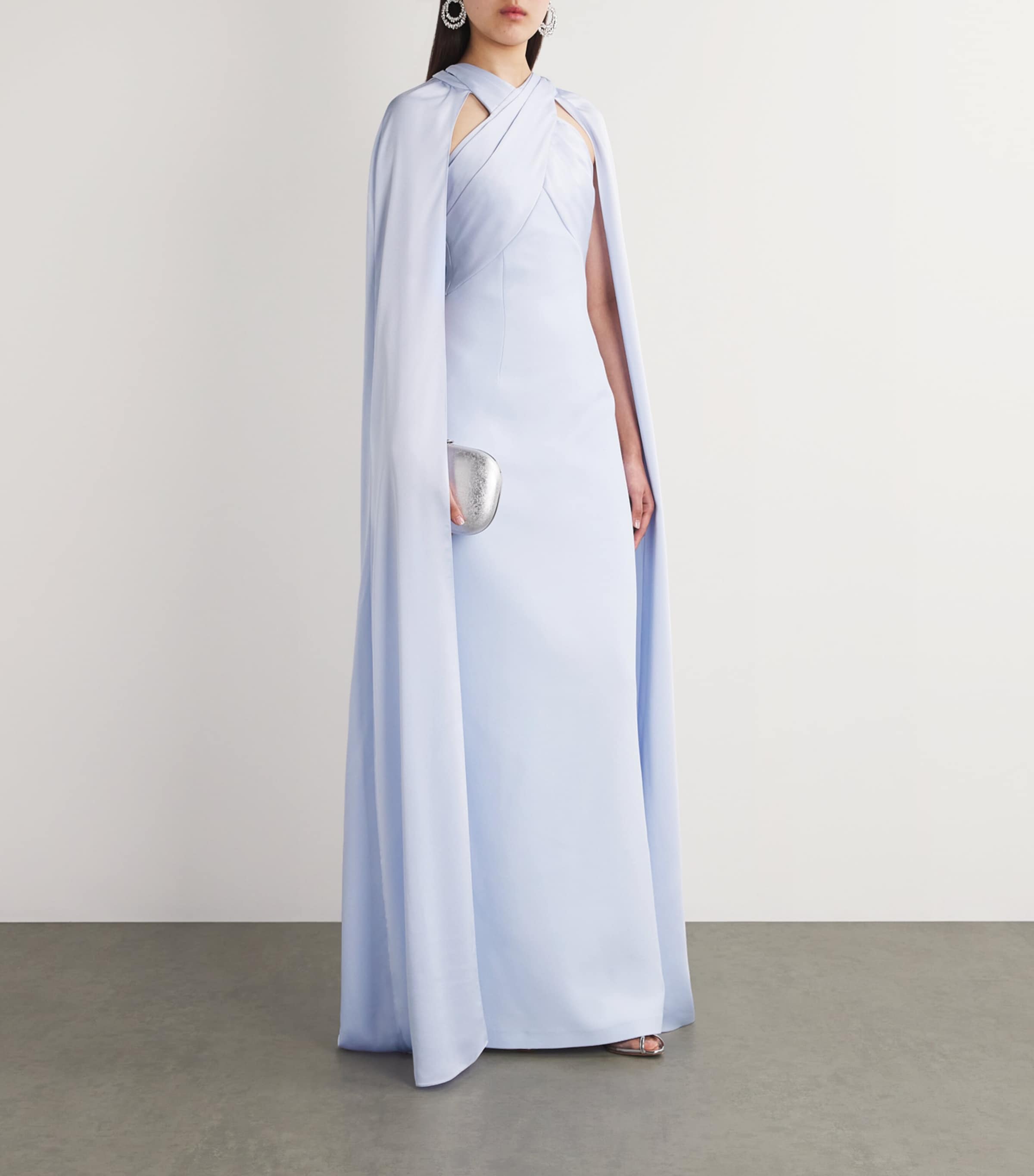 Silk Ayse Cape Gown