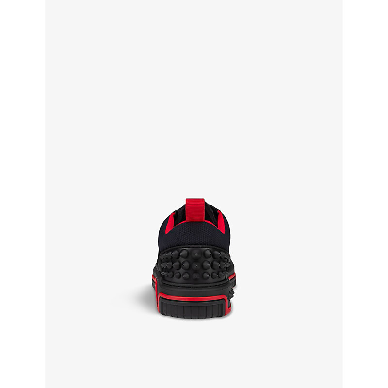 Mens Black Men's Astroloubi Leather Low-top Trainers