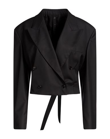 Woman Blazer Black Size 6 Virgin Wool