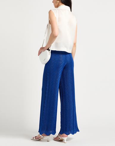Woman Pants Blue Size 4 Polyester, Viscose