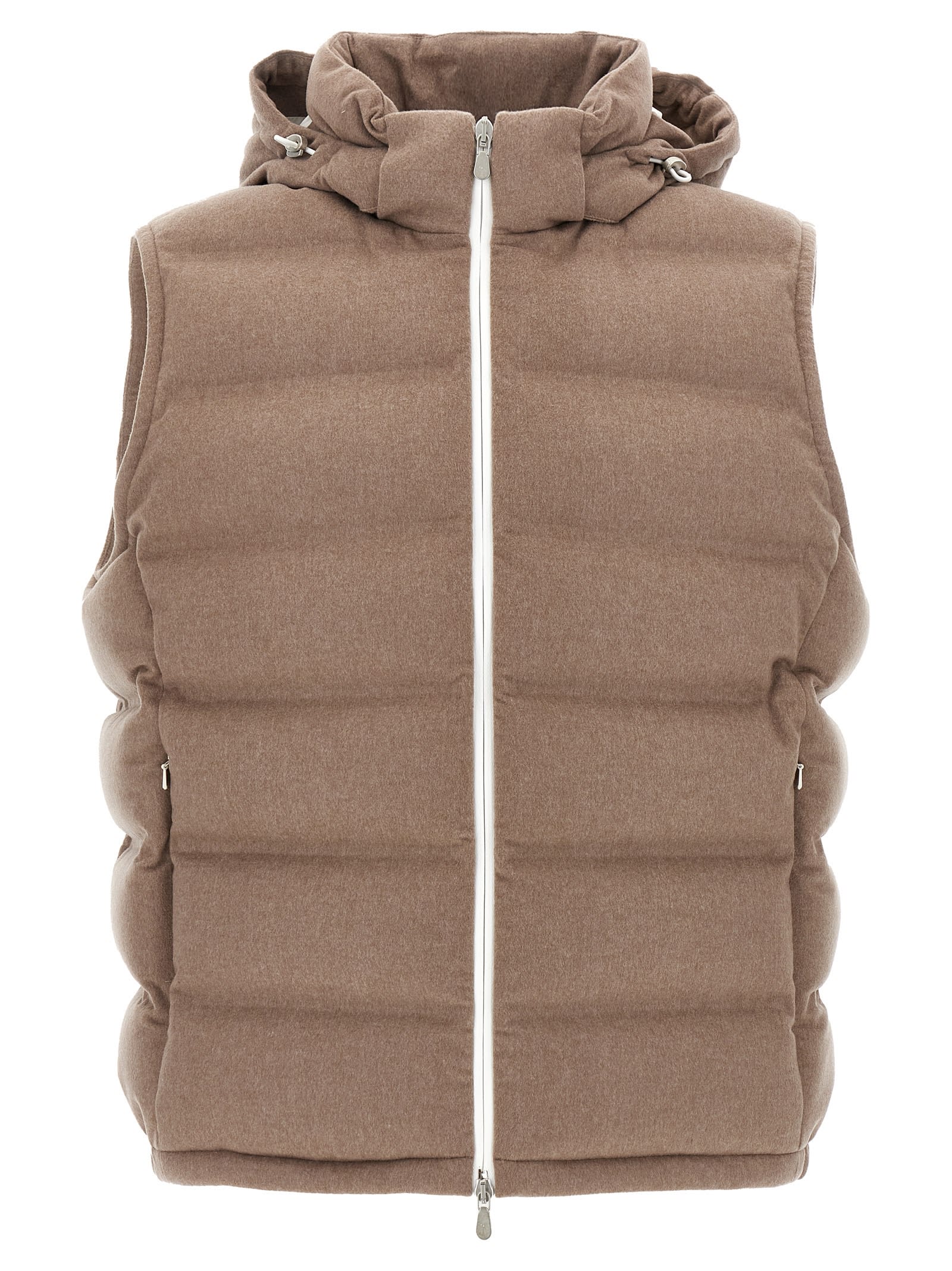 Quilted gilet - Brown