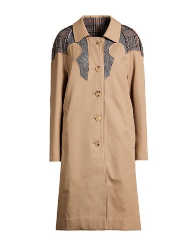 Woman Overcoat & Trench Coat Sand Size 6 Polyester, Cotton