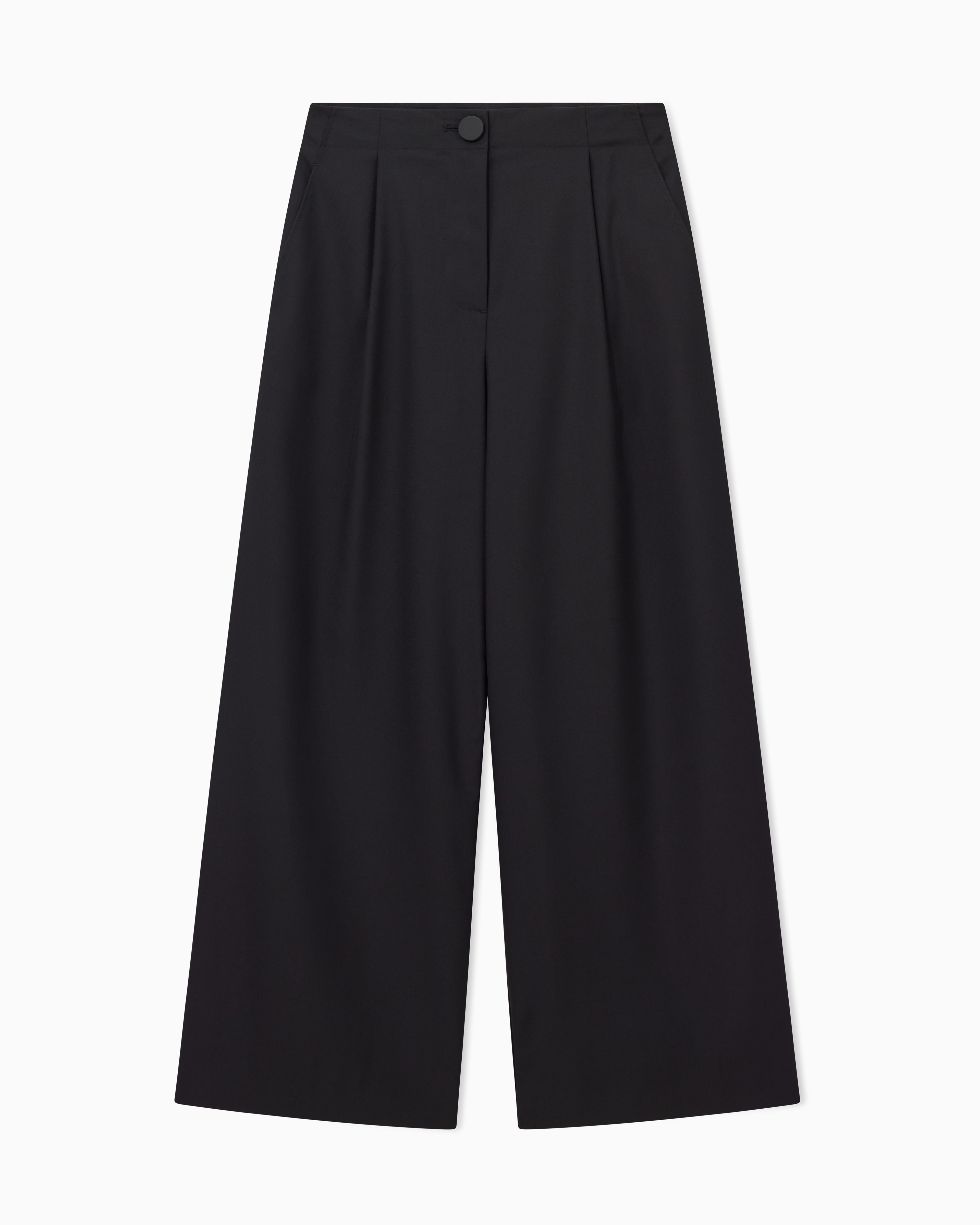 ASV fabric wide trousers with pleats