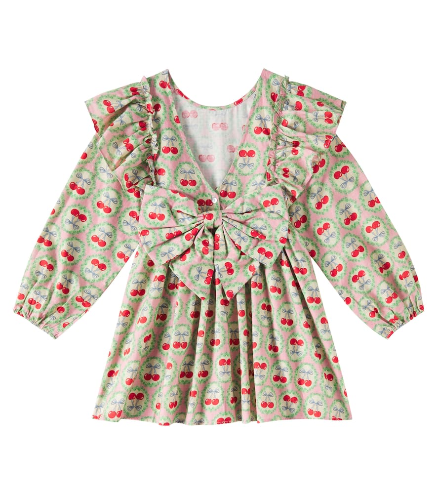 Konges Sløjd Evia bow-detail printed cotton dress