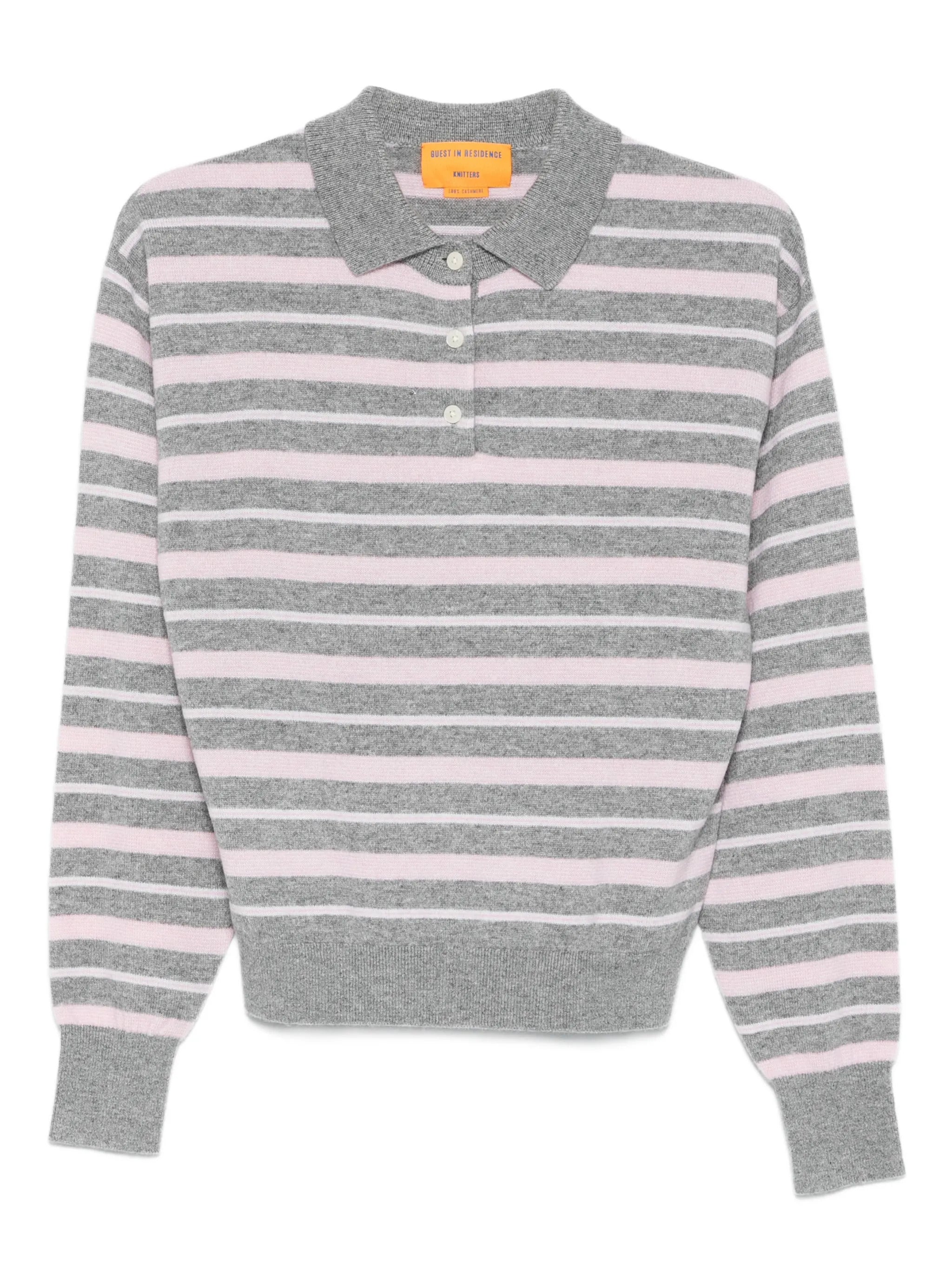 Cashmere Polo Shirt with Three-Button Closure - Size S
