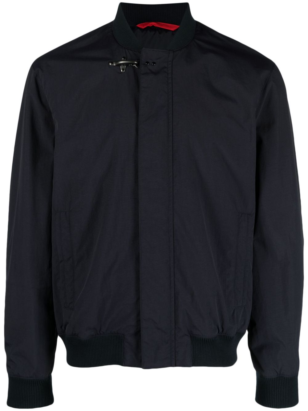 Gancini-buckle bomber jacket - Blue