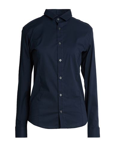 Man Shirt Midnight blue Size 15 ½ Cotton, Polyamide, Elastane