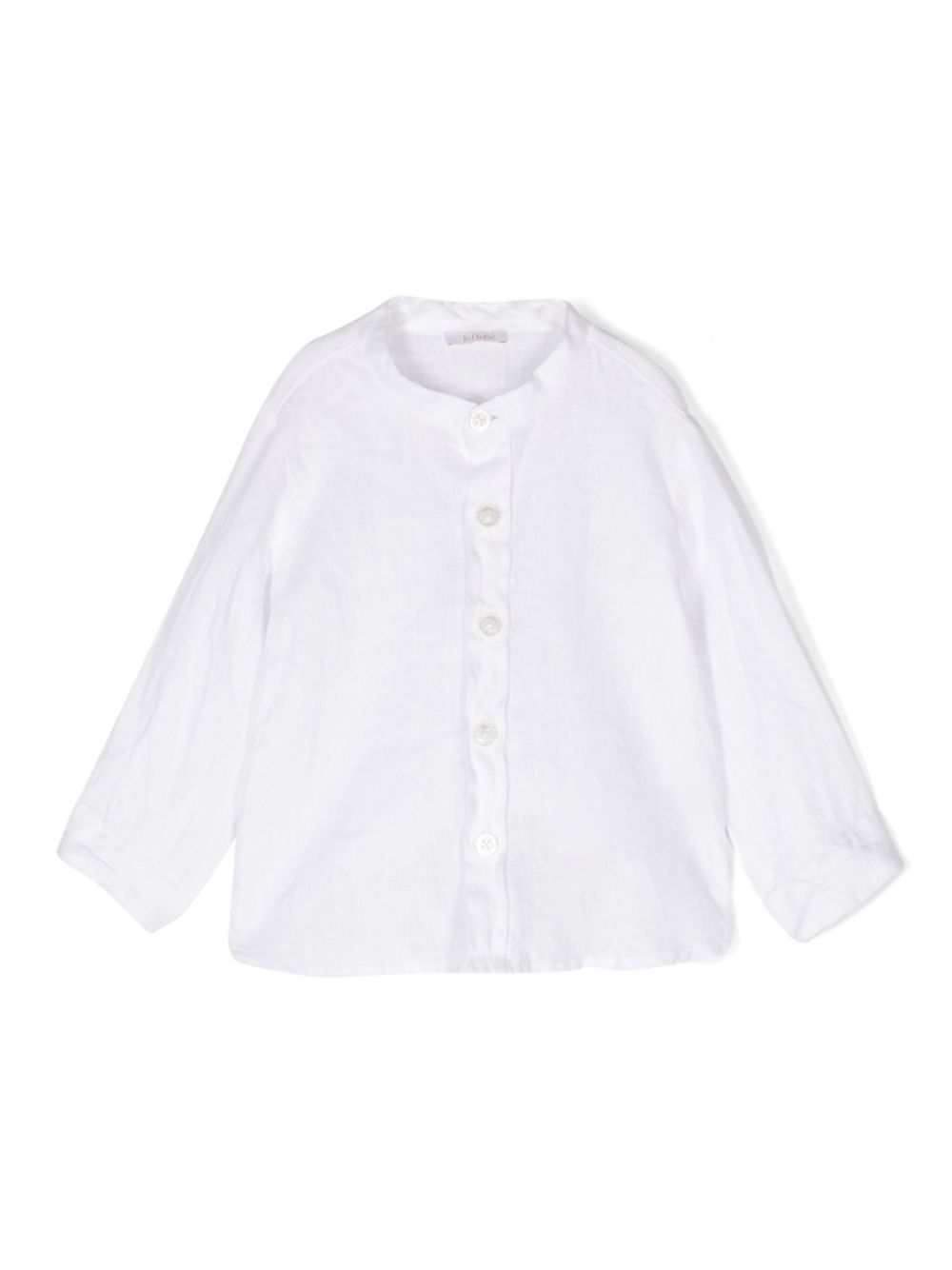 Button-up linen shirt - White