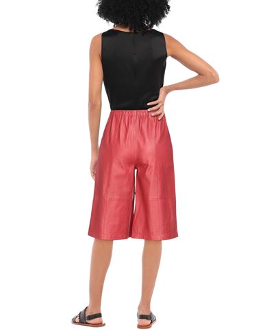 Woman Shorts & Bermuda Shorts Red Size 2 Soft Leather