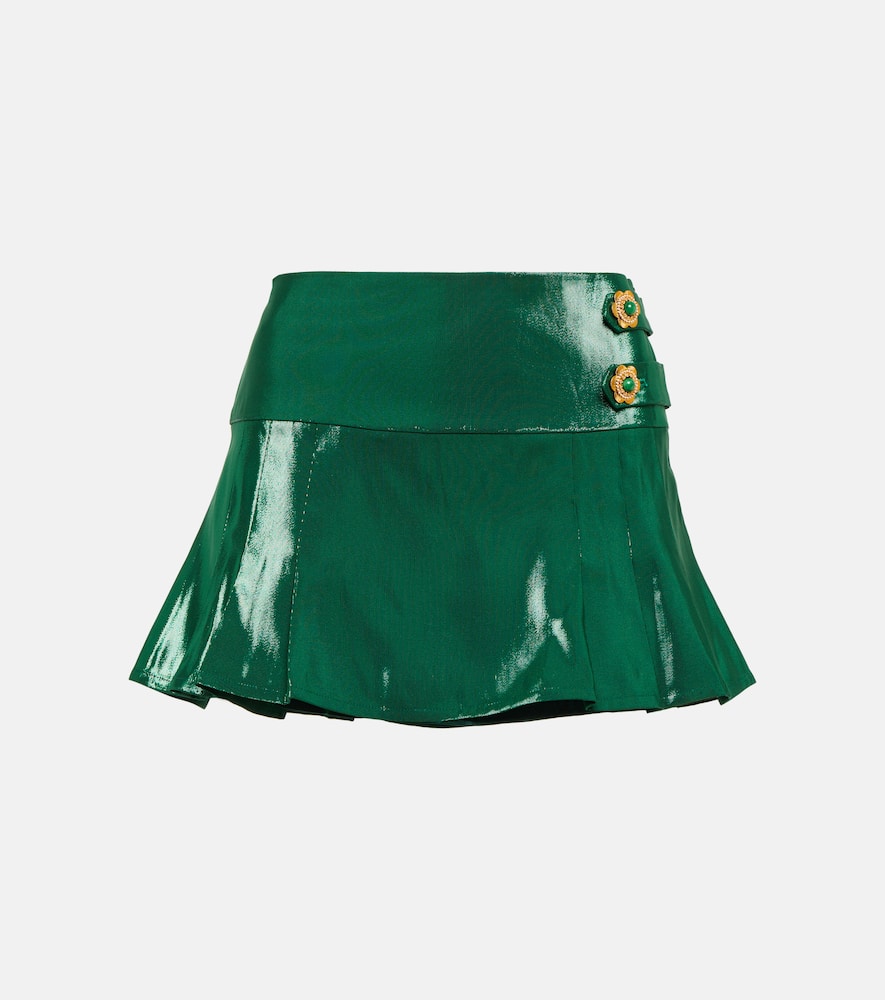 Silk lamé miniskirt
