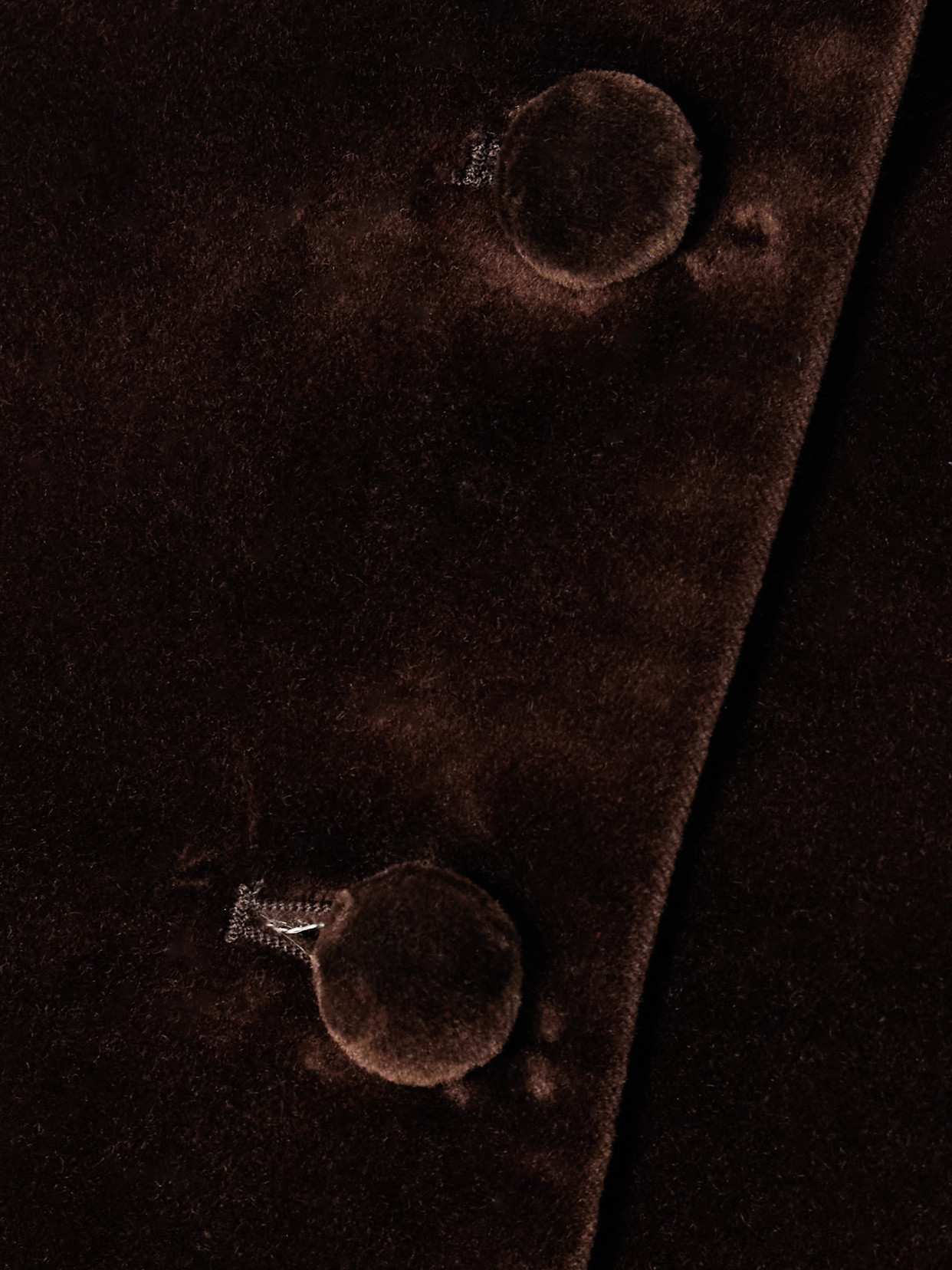 Cotton-velvet Peplum Jacket - Brown