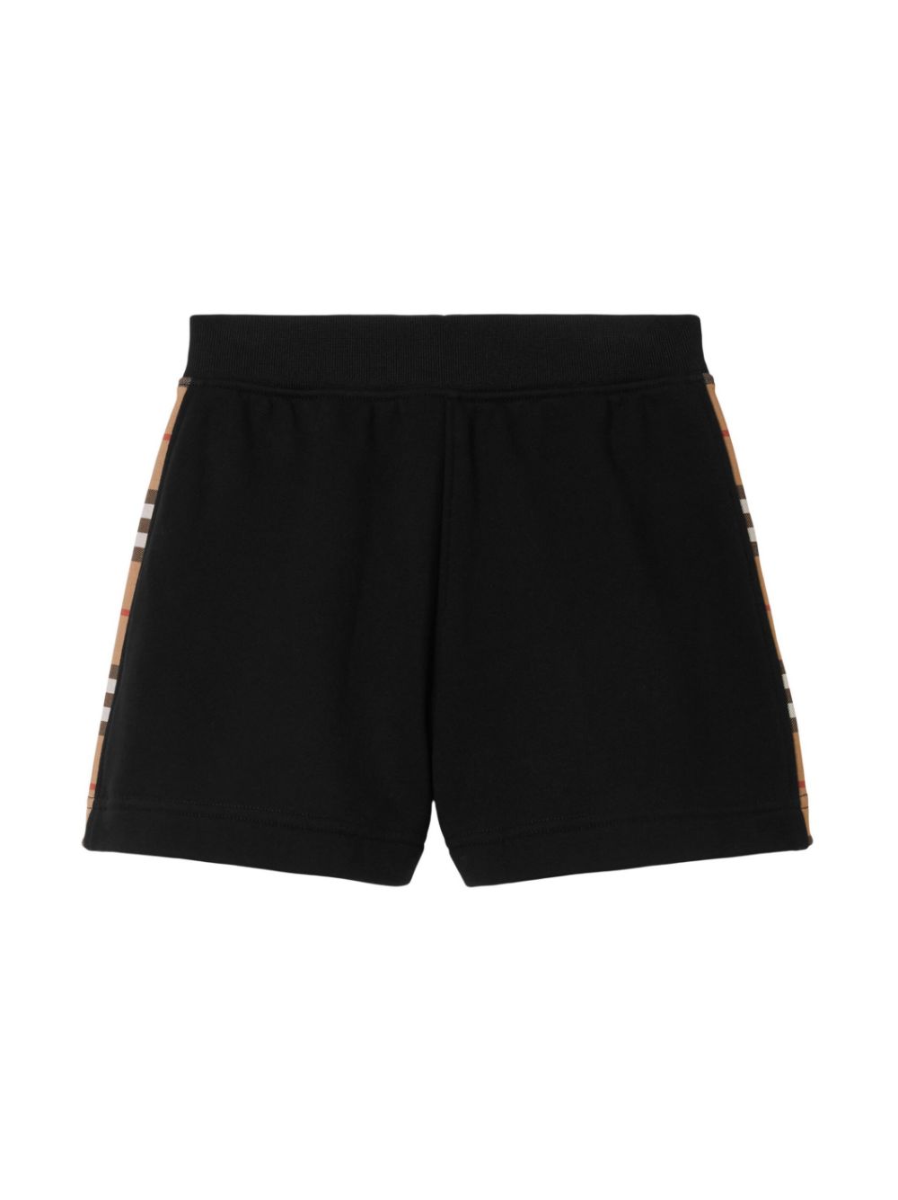 Vintage Check stripe track shorts - Black