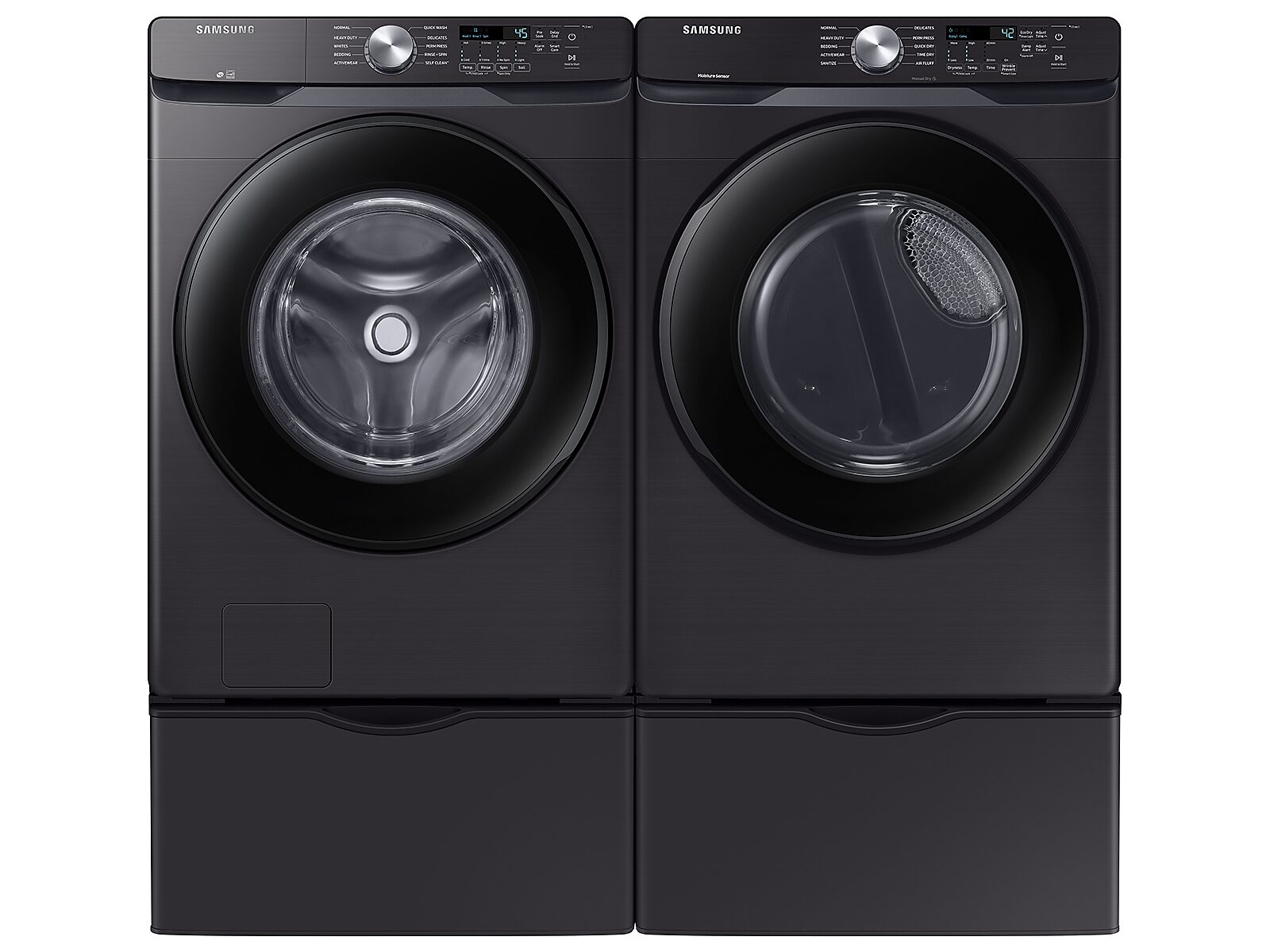 4.5 cu. ft. Front Load Washer with Vibration Reduction Technology+ in Brushed Black(WF45T6000AV/A5)