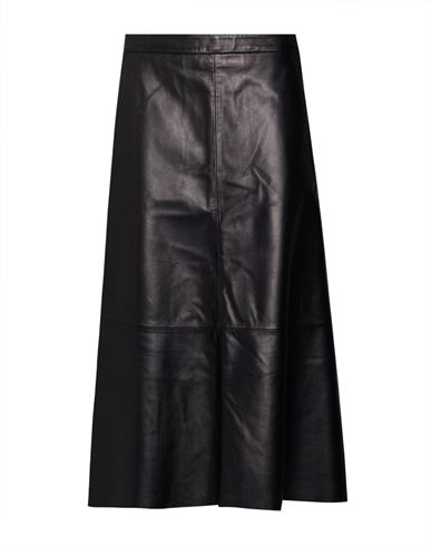 La Rêveuse Woman Midi skirt Black Size 8 Leather