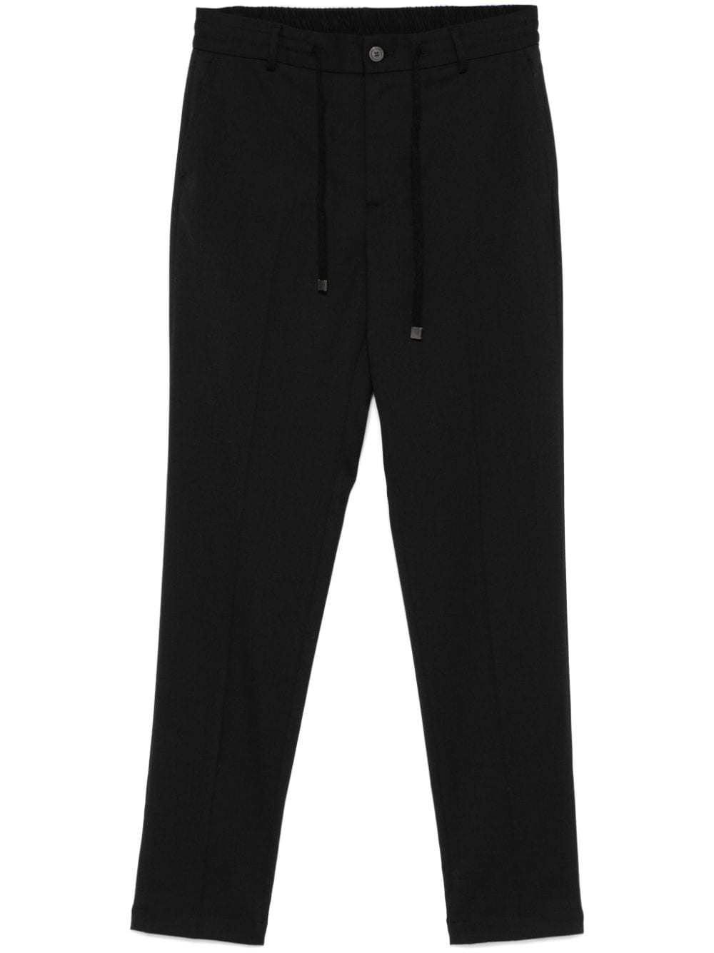 Drawstring-waist trousers - Black
