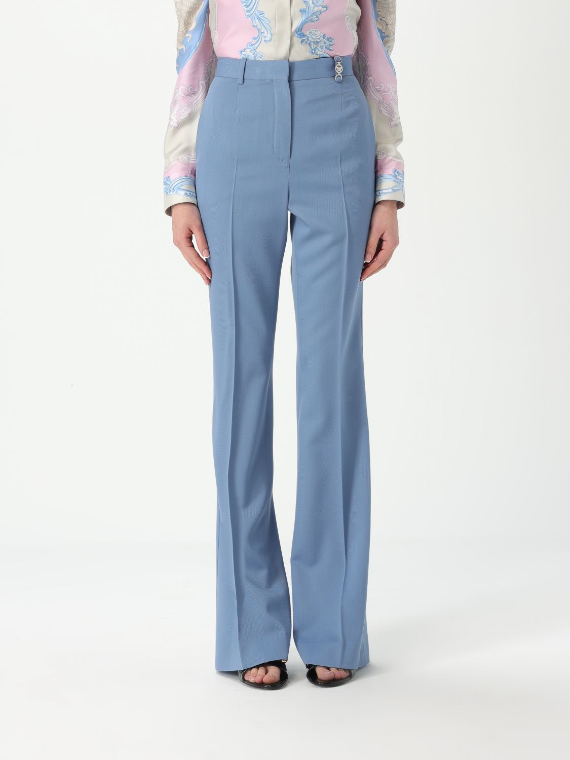 Pants VERSACE Woman color Blue