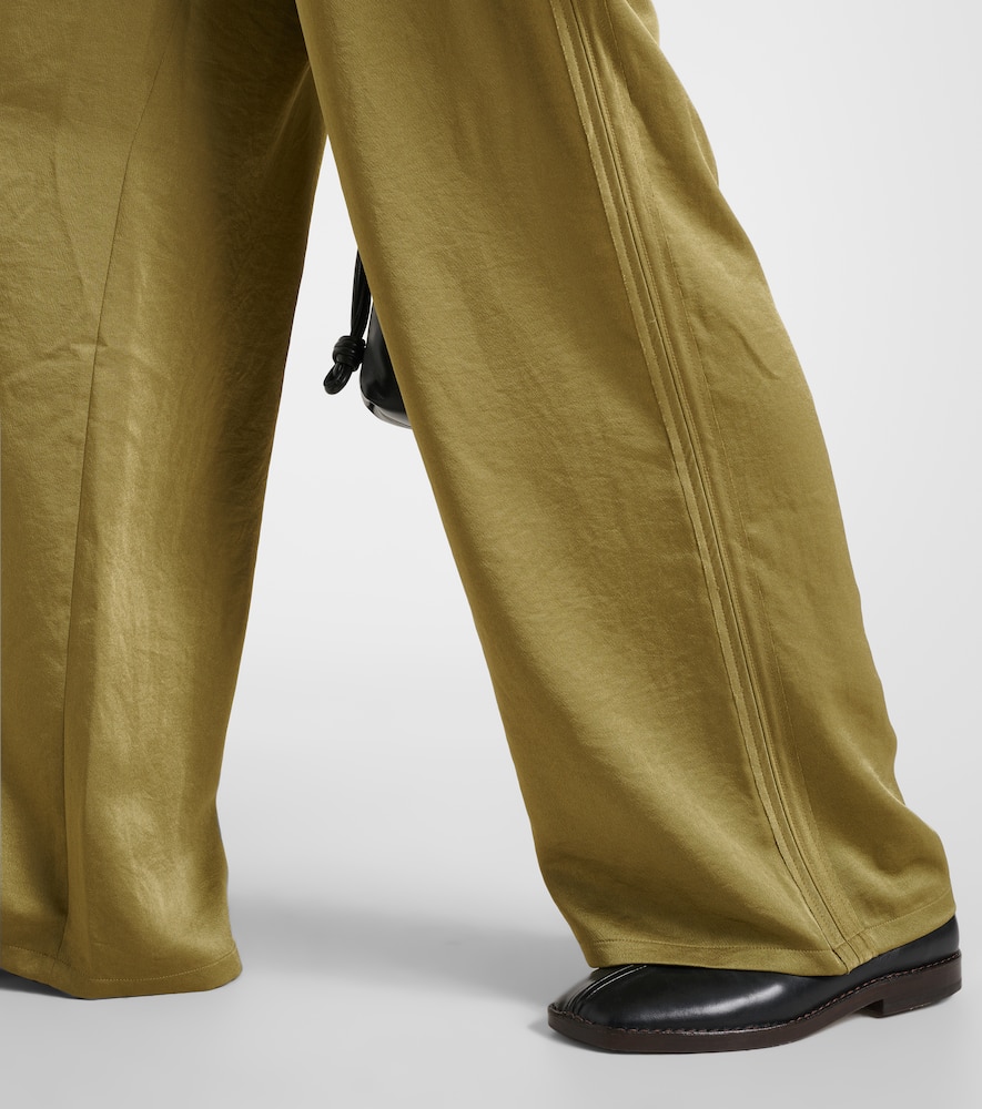 Vince Low-rise satin wide-leg pants
