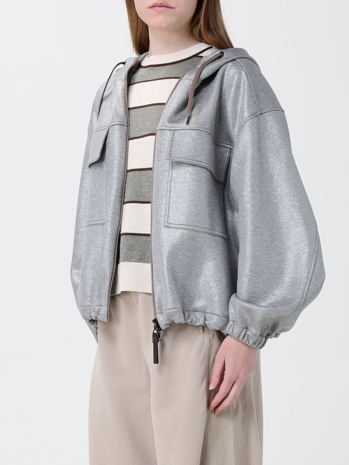 Jacket Woman color Silver