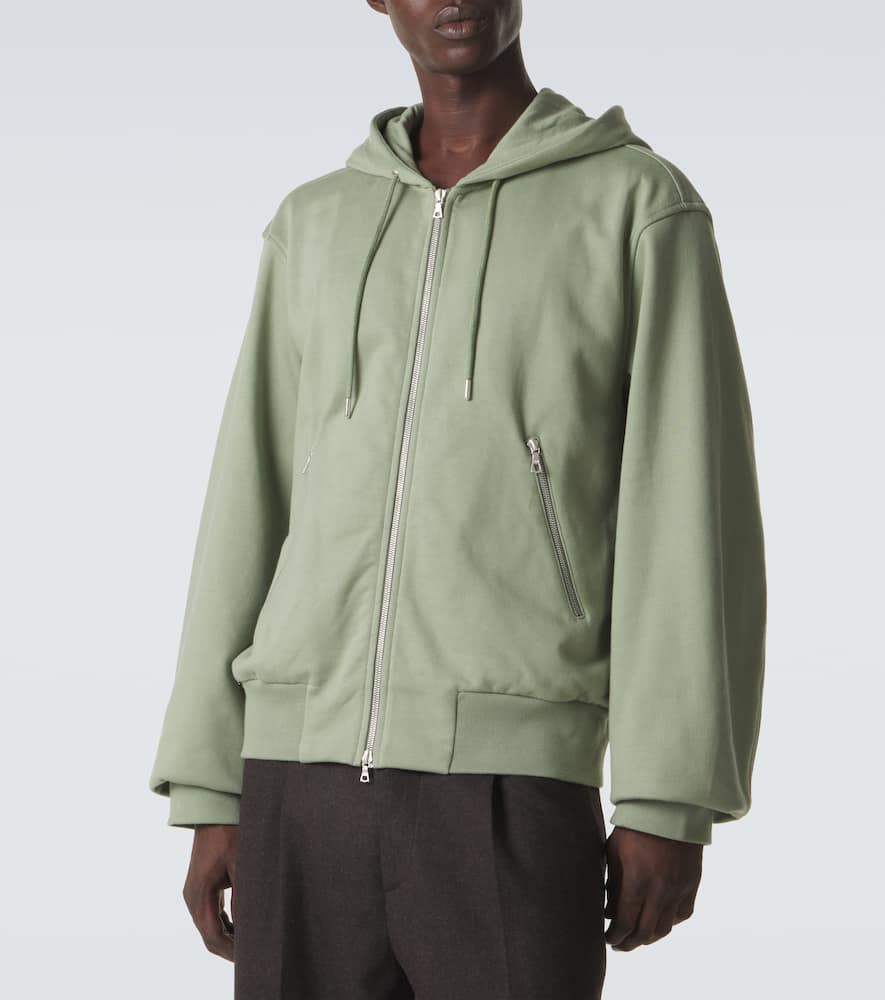 Cotton zip-up hoodie