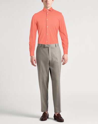 Man Shirt Orange Size 38 Cotton
