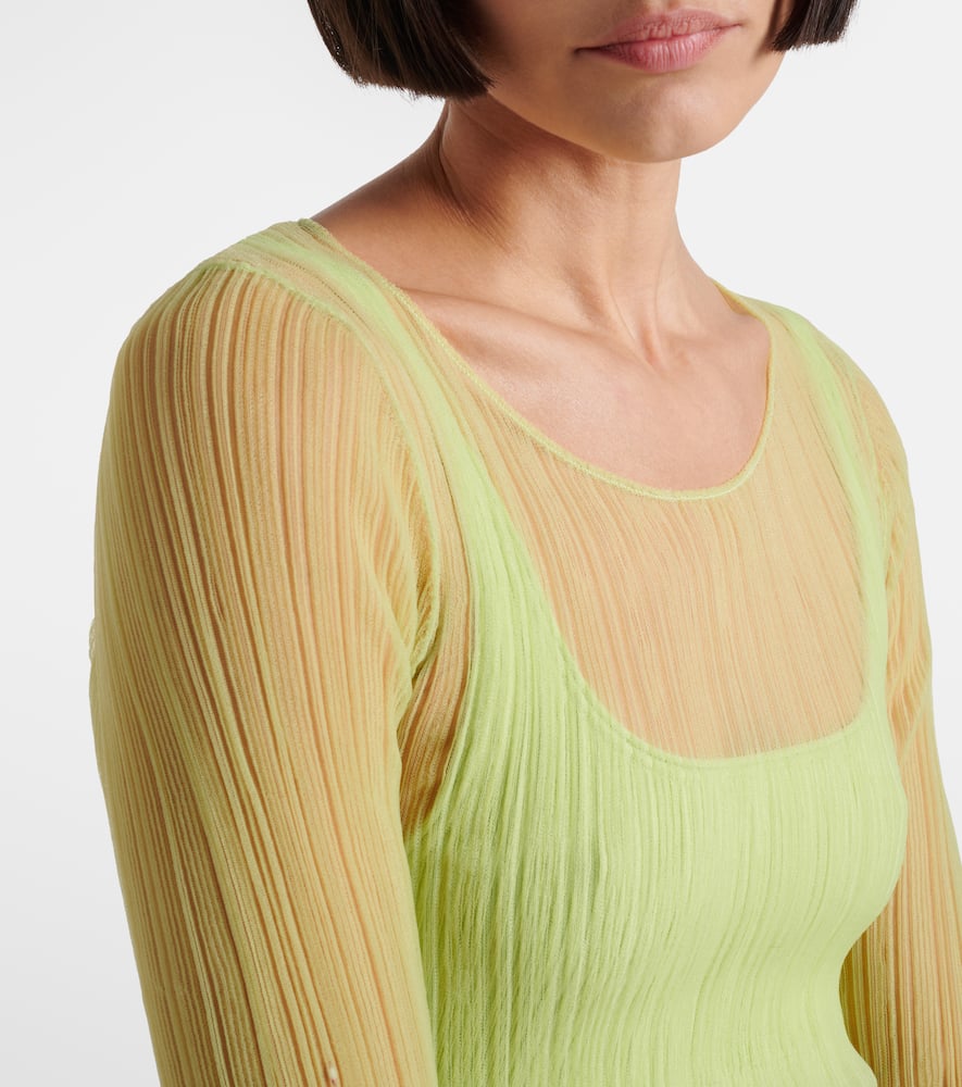Sheer jersey top