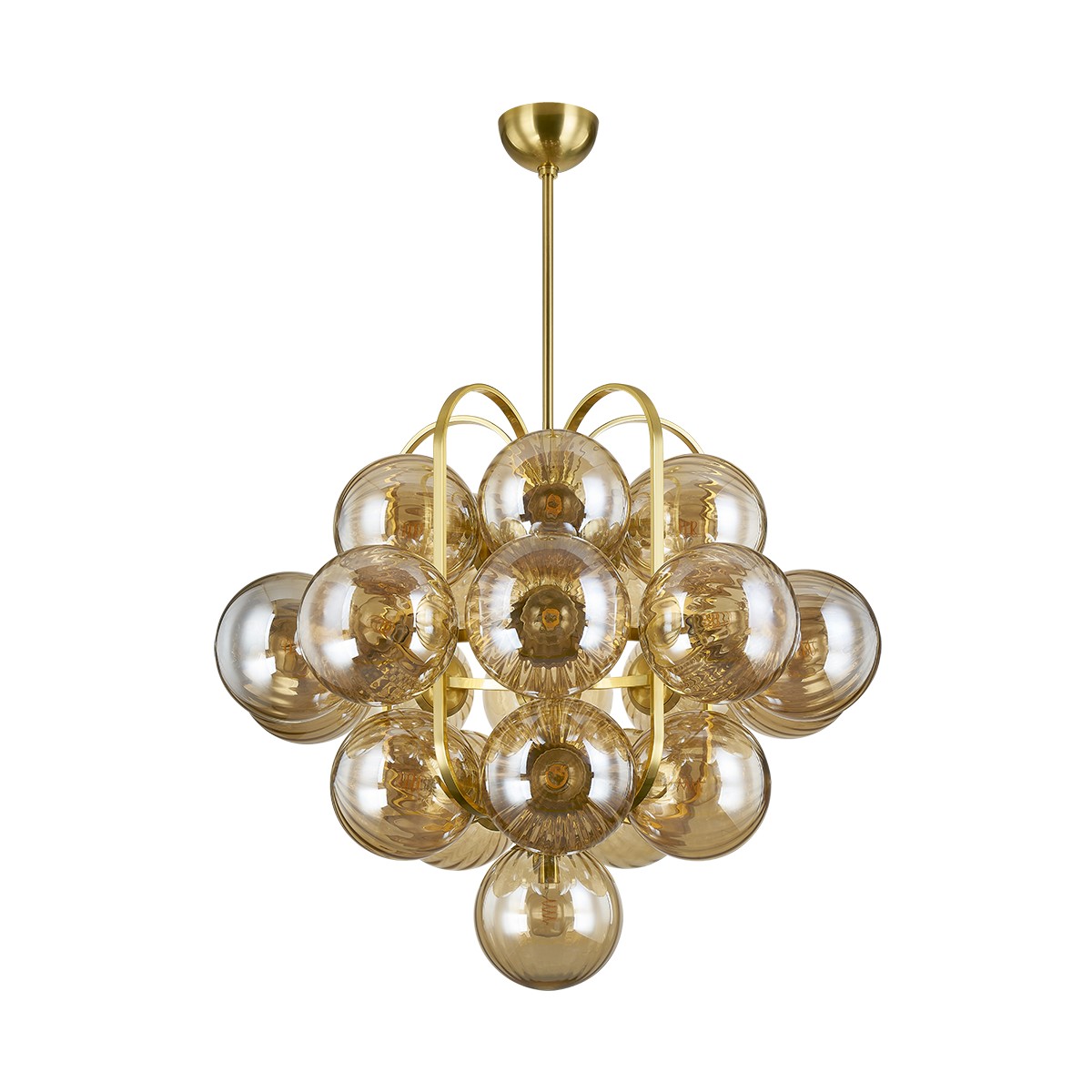 Vintage Polished Brass Chandelier from the Cronus Collection