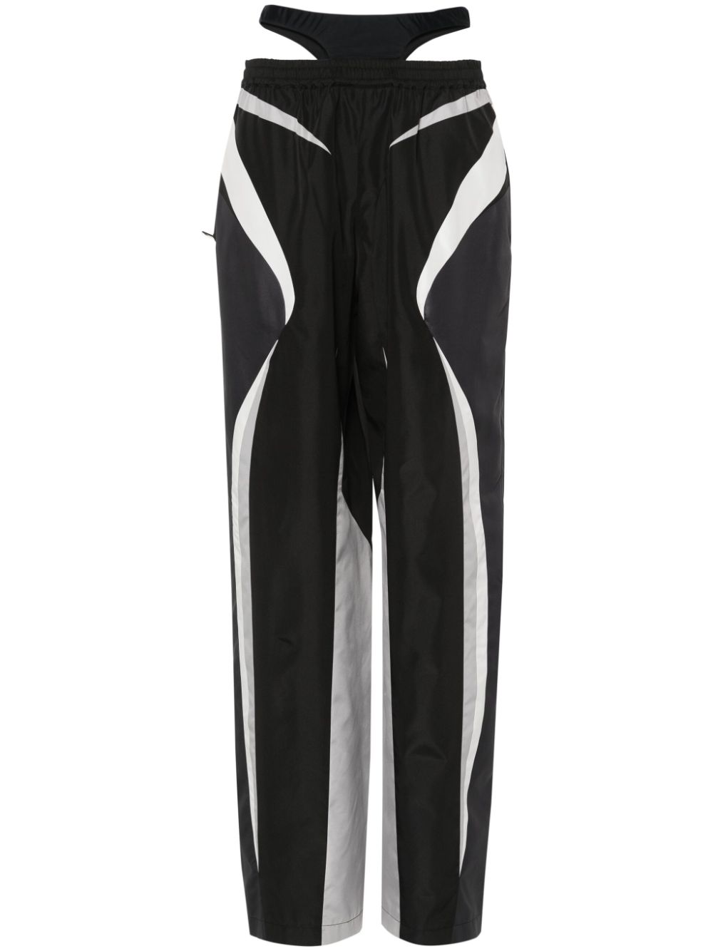 Contrast tapered trousers - Black